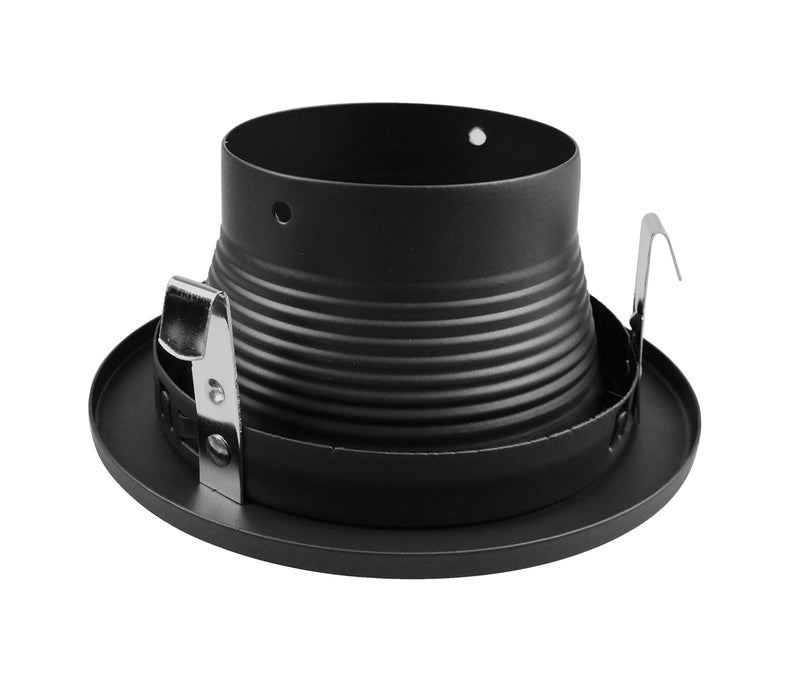 Nicor إطار بفل أسود بحجم 4 بوصات من NICOR للإضاءة، يناسب حاويات بحجم 4 بوصات (19502BK) - Image 2